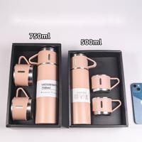 Cadeaux promotionnels d'entreprise personnalisés, emballage, ensemble de thermos en acier inoxydable 304 isolé avec couvercle de tasse