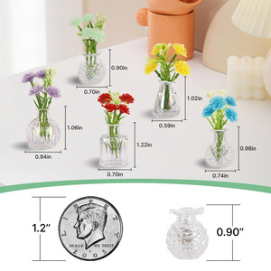 Imanes de Refrigerador con Mini Jarrones de Cerámica y Flores Artificiales, Divertidos Imanes Pequeños para Decoración de Refrigerador, Oficina, Cocina - Product Image 4