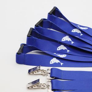 Custom Fishery Trade Show Promotional Gift Lanyard Heat Safety Buckle Seafood Company Staff ID Card Lanyard - Product Image 3