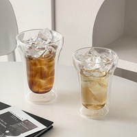 Verres à café expresso et cappuccino personnalisés, verres à double paroi pour boissons glacées, gobelet en verre borosilicate 200 ml
