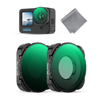 Filtres de réduction de la luminosité à densité neutre multi-couches K&F Concept ND2-32 & ND32-512 pour GoPro Hero 12/11/10/9, filtre ND variable