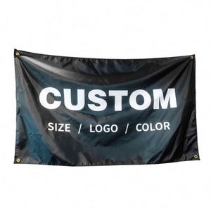 Drapeaux d'intérieur personnalisés 3*5 pieds en tissu polyester soyeux du Sénégal, imprimés numériquement, pour l'agriculture, l'éducation, les voyages, style fanion, pour agences - Product Image 2