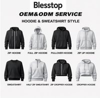 Sweat-shirt polaire à demi-zip Blesstop pour homme, broderie graphique Alien, pull streetwear