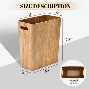 Bote de basura de madera abierto de 2,5 galones para <span class=keywords><strong>el</strong></span> hogar, elegante diseño de madera Natural, ligero y resistente para <span class=keywords><strong>el</strong></span> hogar/oficina/Cocina - Product Image 4