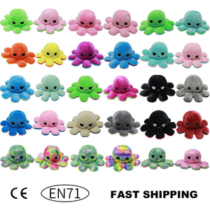 Peluche de Pulpo Reversible de 8 Pulgadas, Muñeco de Peluche de Doble Cara con Detalles Bordados, Peluche Coleccionable para Niños - Product Image 2