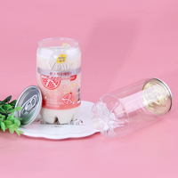 Pot de jus de couvercle facile à ouvrir en plastique transparent pour boisson gazeuse en plastique pour l'emballage de boisson énergisante au thé au lait