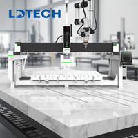 Máquina de Corte de Piedra con Sierra de Puente de 5 Ejes, Router CNC con Servomotor y Caja de Cambios para Corte de Granito y Piedra Artificial