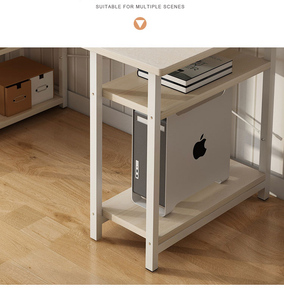 Escritorio de Computadora Simple con Estantería para <span class=keywords><strong>Oficina</strong></span> en Casa, Dormitorio y Habitación de Estudiantes, Escritorio para Alquilar - Product Image 6