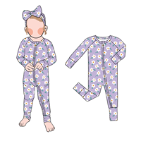 Pyjama Enfant Personnalisé à Manches Longues et Pantalon, Nouvelle Collection Printemps-Automne, Combinaison Zippée pour Bébé, Vêtements Enfant Lumineux, Grande Vente