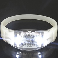 Vente chaude Bar Mariage Ambiance Festive Célébration Vibration Activée Par La Voix Clignotant LED Bracelet De Haute Qualité