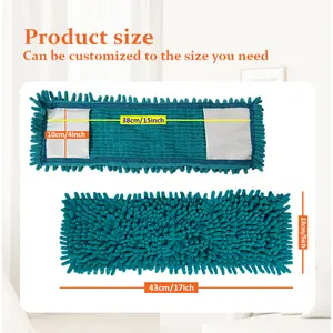 Custom Wholesale Microfiber Chenille Mop Head Use Wet Or Dry Replacement Mop Head Cleaning Mop Head