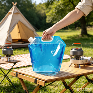 Oem 5L 10L <b>Collapsible</b> Water Jug Custom Print Spout Reusable Leakproof Water <b>Storage</b> Bag For Hiking Travel - Product Image 1