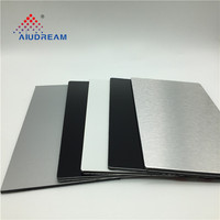 Panneau composite en aluminium sans cadre pour porte de garage, Alucobond, marbre 3D