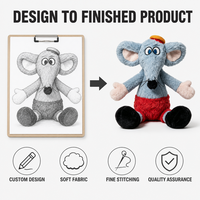 Peluche Souris Personnalisée Direct Usine, Rembourrage Coton PP, Tissu Ultra Doux, Cadeau d'Anniversaire Anti-Stress, OEM/ODM, Marque Privée, Vente en Gros