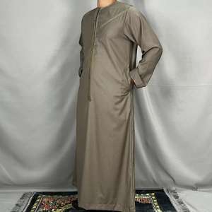 Túnicas de caftán turco de estilo nacional de Oriente Medio HJ EMMR03, venta al por mayor, Thobe Jubba árabe, <span class=keywords><strong>Alharamain</strong></span> para hombres - Product Image 5