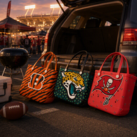 Sac de plage en EVA imprimé sur mesure 820g, cadeau pour les fans de football, sac de voyage imperméable de taille moyenne, promotionnel, vente en gros, OEM