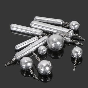 Plombs de pêche cylindriques 20g durables pour la pêche au drop shot - Product Image 1