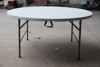 Table de banquet ronde pliante robuste de 6 pieds pour la restauration hôtelière, les événements extérieurs, les fêtes et les réceptions de mariage