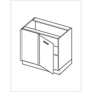 DPP <b>Corner</b> Base <b>Cabinet</b> 110 Cm Width 87 Cm Height Glossy White Hinged Doors Kitchen <b>Cabinet</b> - Product Image 1
