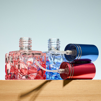 Mini flacon de parfum vide 10 ml avec bouchon à vis, flacons testeurs de parfum créatifs, design cube d'eau avec couleurs transparentes et dégradées