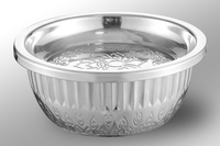 Couvercle en acier inoxydable de style américain de haute qualité pour bassin Lotus, idéal pour le stockage de légumes et fruits à domicile, rehaussant la décoration luxueuse