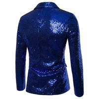 Blazer de smoking pour homme, coupe ajustée, à paillettes, col châle, costume de scène pour danseur d'opéra chinois traditionnel