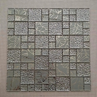 300X300MM Factory Wholesale Mosaic Glass Mirror Pure Color Wall Panel Glass Mosaic Tile