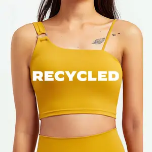Conjunto de ropa de Yoga activa para mujer, ropa deportiva de gimnasio de tela reciclada ecológica, trajes de talla grande Xl, 2 uds.