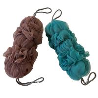 Éponge de bain infusée de savon populaire longue bande épurateur de dos pratique éponge de bain en maille de Nylon