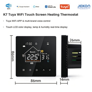Termostato de Calefacción por Suelo Radiante Eléctrico K7 Tuya WiFi con Pantalla Táctil a Color, 16A 3200W, con Cable Sensor de 3 Metros, Control por Voz con Alexa y <span class=keywords><strong>Google</strong></span> - Product Image 6