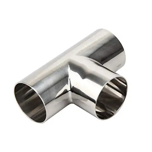 BioPharm Butt-Weld Tee In Acciaio Inox 19 MILLIMETRI 3/4 "0.75" Sanitary Weld Tee 3 Vie Raccordo SUS SS316 Lucido Raccordo di saldatura tee