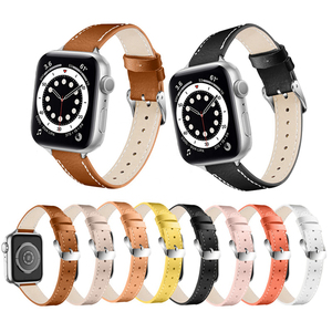 สายนาฬิกาหนังแท้ขนาด38/40มม. 42/45มม. สำหรับ Apple iWatch 7/6/5/4/3/2/1 - Product Image 4