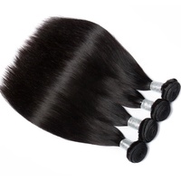 Ekstensi Rambut Non Shedding 10 - 40 Inch, Bundel Rambut Asli India Virgin Tanpa Proses, Kutikula Tersusun Rapi, Grosir