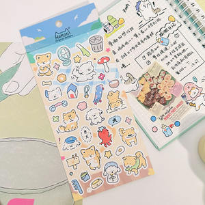 Nekoni karikatür kırtasiye planlayıcısı Sticker <span class=keywords><strong>Kitty</strong></span> kedi köpek yavru tavşan Bunny Jerry Hamster için kağıt yaratıcı çıkartmalar - Product Image 6