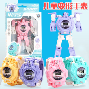 Montre robot transformable pour enfant avec écran numérique, jouet en plastique unisexe pour enfants de 4 à 6 ans, matériau ABS, étanche - Product Image 5