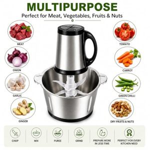 Procesador de Alimentos Comercial con Pantalla Digital para Picar Cebolla, 3 en 1 Multifunción, el Mejor Procesador de Alimentos con Motor sin Escobillas - Product Image 2