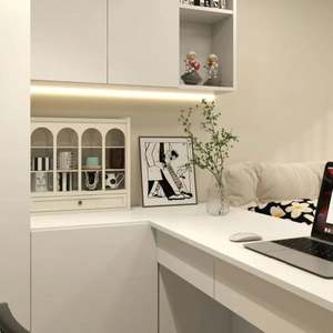 Conjunto de Muebles de Dormitorio Minimalistas con Armario Integrado, Escritorio, Cama Tatami y Armario para Gimnasio o Escuela, Diseño Moderno - Product Image 4