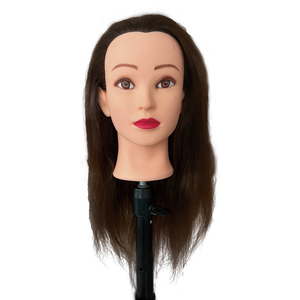 Cabeza de Maniquí de cabello humano Real Premium, cabeza de Maniquí de entrenamiento profesional para entrenamiento de peluquería y salón - Product Image 1