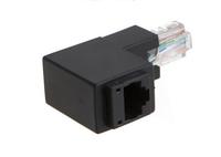 Kualitas tinggi 90 Derajat Sudut Keystone Jack Cat5e/Cat6 Ethernet Adapter RJ45 Laki-laki untuk Perempuan