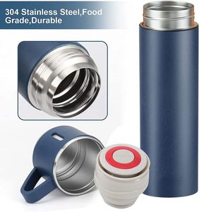 Ensemble de Bouteilles Isothermes Premium en Acier Inoxydable 304, 500 ml, Sans BPA, à Double Paroi, avec <span class=keywords><strong>3</strong></span> Tasses, Idéal pour Cadeau d'Affaires - Product Image 4