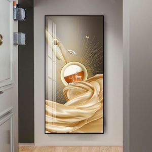 Salon chevet décoration plume version horizontale plume mur art décor peinture pour morden décorations pour la maison intems - Product Image 6