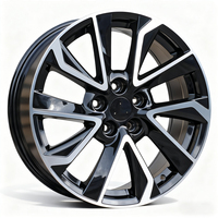 Jantes en alliage forgé JXAP 15 16 17 18 4x100 5x114.3 Noir brillant avec face usinée, compatibles avec Toyota Corolla Yaris Passo