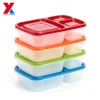 Conteneur de stockage alimentaire en plastique PP de qualité alimentaire, réutilisable, écologique, compatible micro-ondes, tailles personnalisables, impression de logo personnalisée pour salade