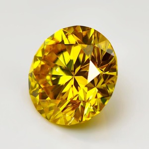 Piedra de Moissanita de Color Amarillo, Corte Redondo, 0.5-5.0ct, VVS1, Diamantes de Moissanita Certificados con Certificado GRA, Pasan la Prueba del Detector de Diamantes - Product Image 3