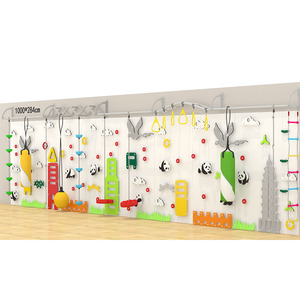 Estructura de Escalada de Madera para Interiores, Equipo de Ejercicio Infantil, Barras de <span class=keywords><strong>Gimnasia</strong></span>, Escalador de Pared, Gimnasio en Casa para Niños - Product Image 4