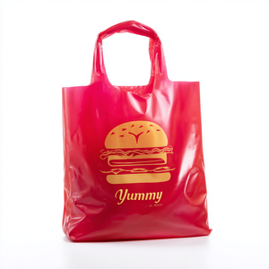 Sacs d'emballage de shopping en plastique PE avec poignées pliables givrées sacs-cadeaux avec LOGO - Product Image 1