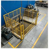 Nouvel Ascenseur de Cargaison Hydraulique Extérieur Moderne Sans Engrenages à Cage Complète à Trois Niveaux