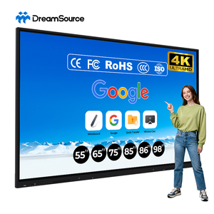จอแสดงผลอินเทอร์แอคทีฟระบบแอนดรอยด์ วินโดวส์ ขนาด 65 นิ้ว ความละเอียด 4K สมาร์ทไวท์บอร์ดสำหรับการสอนและการประชุม รองรับมัลติทัช พร้อมกล้อง - Product Image 1