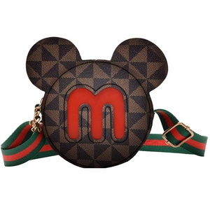 PU Leather Shoulder Mini <strong>Bag</strong> Print Cartoon with Single Strap for Woman Man and Unisex Fashion <strong>Bag</strong> Grey - Product Image 1