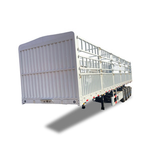 Semirremolque <span class=keywords><strong>Agrícola</strong></span> de Pared Alta al Mejor Precio para el Transporte de Animales y Vegetales con Reja - Product Image 2